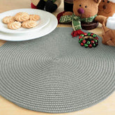 Veja detalhes lindos de Jogo Americano Redondo Sousplat Impermeável Cinza da Charme